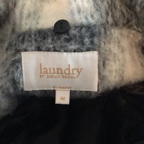 Laundry By Shelli Segal Plaid Faux Fur Coat NWT - Picture 8 of 10